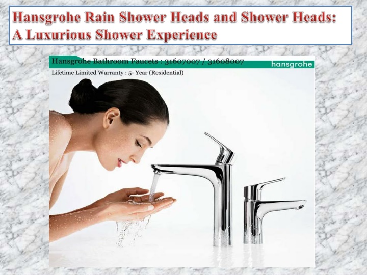 PPT - Hansgrohe Rain Shower Heads and Shower Heads A Luxurious Shower ...