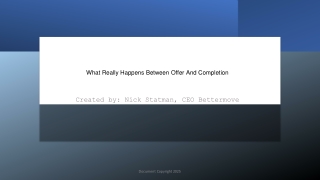 What Really Happens Between Offer And Completion