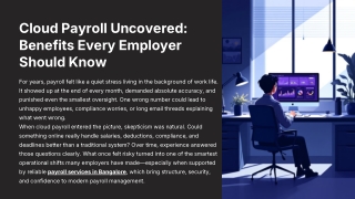Cloud Payroll Uncovered Benefits Every Employer Should Know
