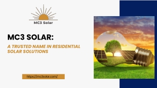 MC3 Solar: A Trusted Name in Residential Solar Solutions