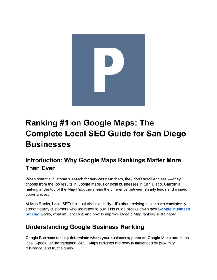 PPT - Ranking #1 on Google Maps_ The Complete Local SEO Guide for San ...