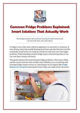 common fridge problems explained smart solutions