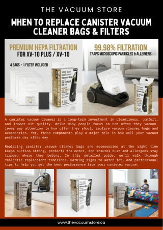 Canister Vacuum Cleaner Bags That Help Maintain Vacuum Performance