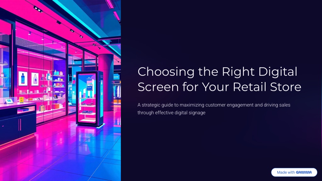 PPT - Choosing the Right Digital Screen for Your Retail Store ...