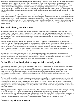 Essential Managed IT Services for Hybrid Work Environments