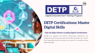 DETP India – Digital Skills Training & Industry-Recognized Certifications