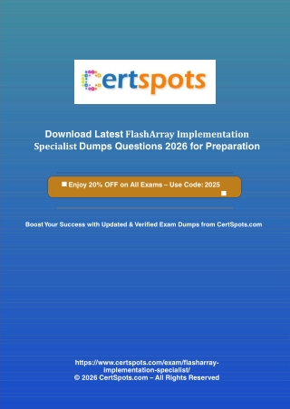 Pure Storage FlashArray Implementation Specialist (FAIS) Dumps Questions