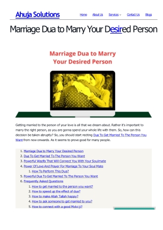 Marriage Dua to Marry Your Desired Person