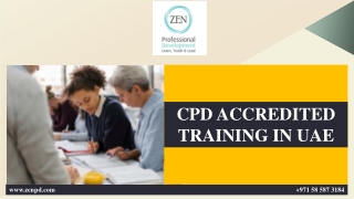 CPD ACCREDITED TRAINING IN UAE