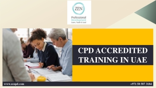 CPD ACCREDITED TRAINING IN UAE