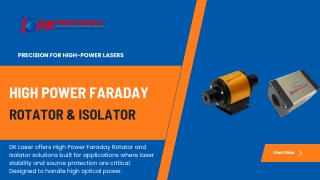 High Power Faraday Rotator & Isolator