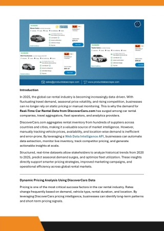 Real-Time Car Rental Data from DiscoverCars.com