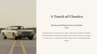 Buying and Selling Classic Cars Made Easy