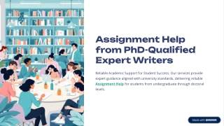 Assignment Help from PhD-Qualified Expert Writers