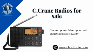 C.Crane Radios for Sale - Chatt Radio