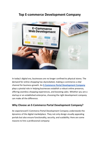 Top E-commerce Development Company