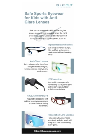 Safe Sports Eyewear for Kids with Anti-Glare Lenses