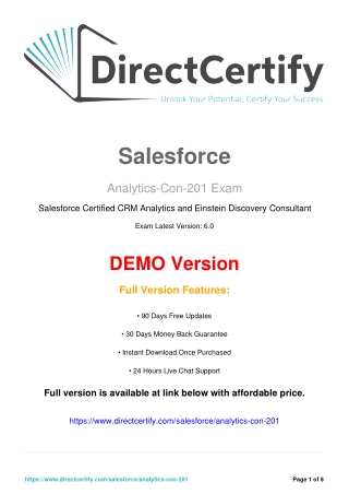 Analytics-Con-201 Practice Test Questions Answers