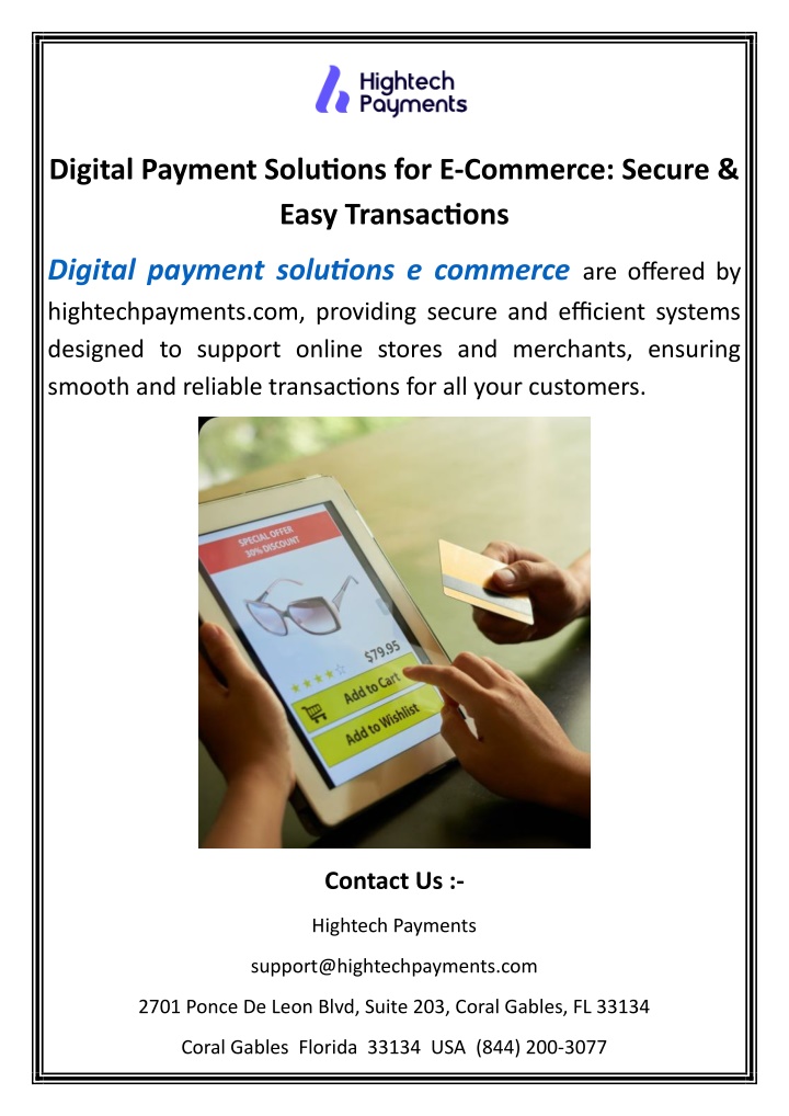 PPT - Digital Payment Solutions for E Commerce Secure Easy Transactions ...