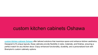custom kitchen cabinets Oshawa
