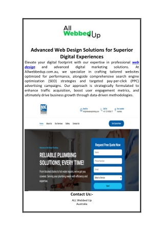 Advanced Web Design Solutions for Superior Digital Experiences