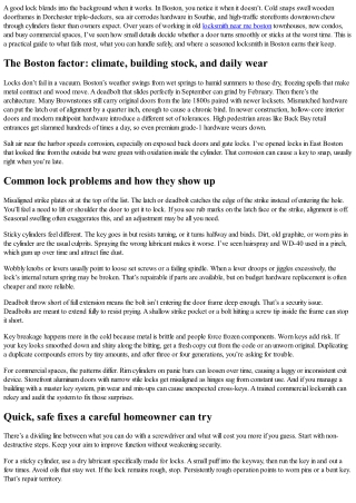 Lock Service in Boston: Common Issues, Quick Fixes, and When to Call a Pro