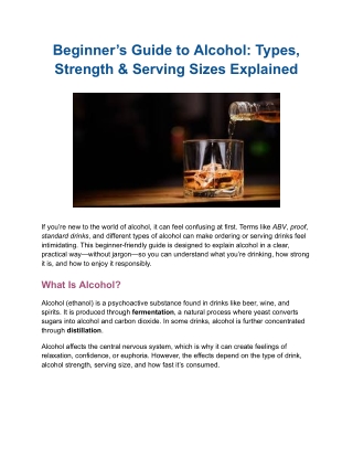 Beginner’s Guide to Alcohol_ Types, Strength & Serving Sizes Explained