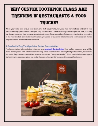 Why Custom Toothpick Flags Are Trending In Restaurants (1)