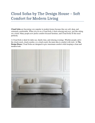 Cloud Sofas by The Design House – Soft Comfort for Modern Living (1)