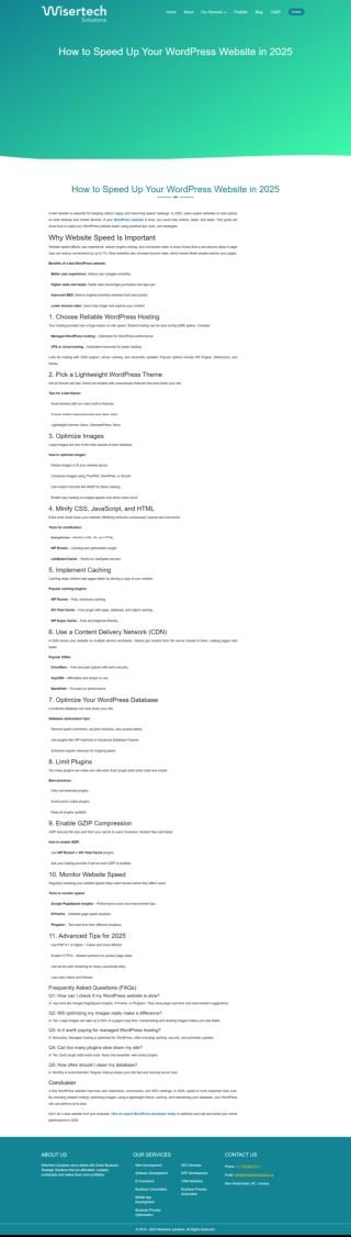 How to Speed Up Your WordPress Website in 2025