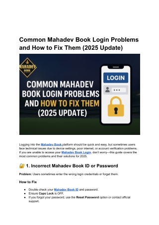 Common Mahadev Book Login Problems and How to Fix Them (2025 Update) (1)