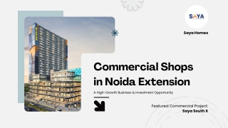 Premium Commercial Shops in Noida Extension by Saya Homes