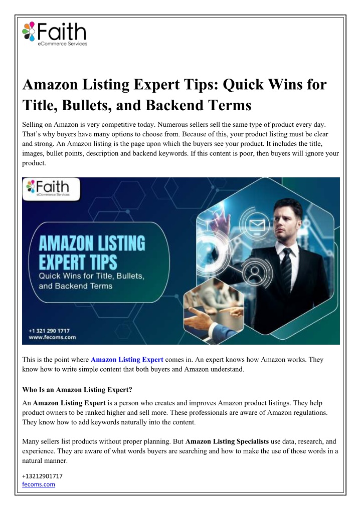 PPT - Amazon Listing Expert Tips for Better Product Ranking and Sales ...