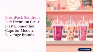 Clear Plastic Smoothie Cups for Juices & Cold Drinks