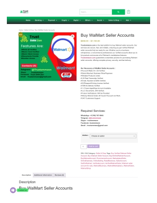 Buy WalMart Seller Accounts