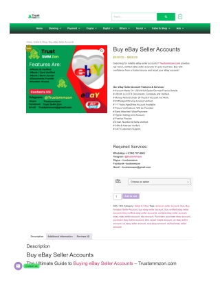 Buy eBay Seller Accounts