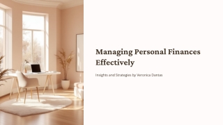 Managing Personal Finances Effectively – Veronica Dantas