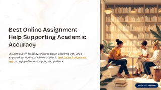 Best Online Assignment Help Supporting Academic Accuracy