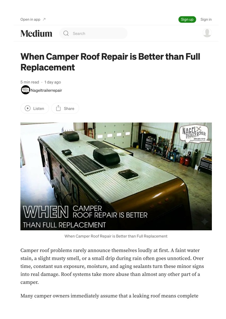 The Shocking Truth About Camper Roof Replacement Cost Prepare For Sticker Shock And Smart Savings