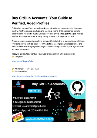 Buy GitHub Accounts