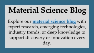 Material Science Blog
