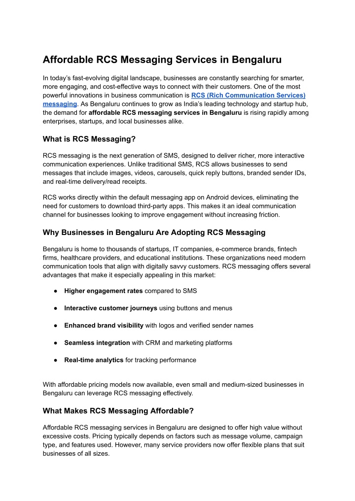 PPT - Affordable RCS Messaging Services in Bengaluru_compressed ...