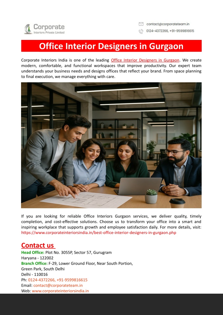 PPT - Office Interior Designers in Gurgaon PowerPoint Presentation ...