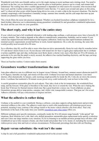 Greensboro Mobile Windshield Repair: How Long Should You Wait to Drive?