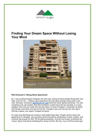 Apartments for Sale in Guwahati | Infinity Heights