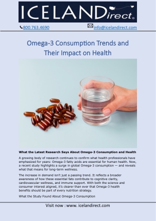 Omega-3 Consumption Trends and Their Impact on Health | Icelandirect