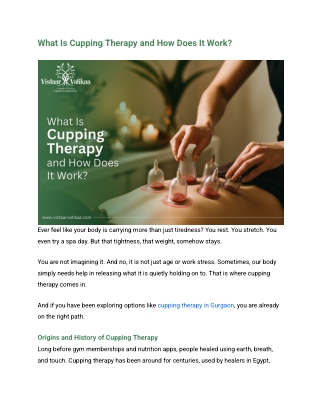 What Is Cupping Therapy and How Does It Work