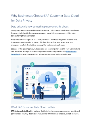 Why Businesses Choose SAP Customer Data Cloud for Data Privacy