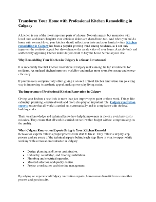Kitchen Renovations in Calgary by Aim Builders Calgary