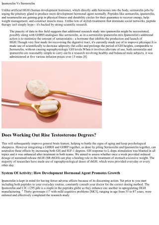 Ipamorelin Vs Sermorelin: Translating The Most Effective Peptide For Your Object